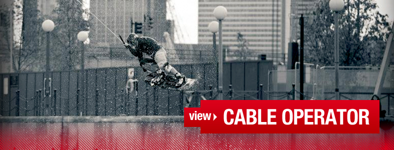 Cable Operator - wakeboarder in the Docklands London
