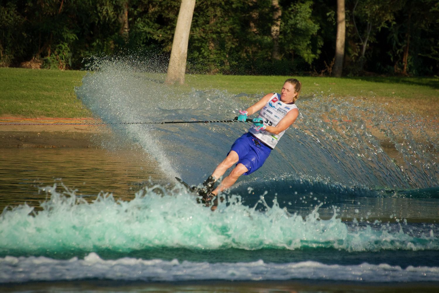Claire Ellis at the 2023 IWWF World Disabled Waterski Championships