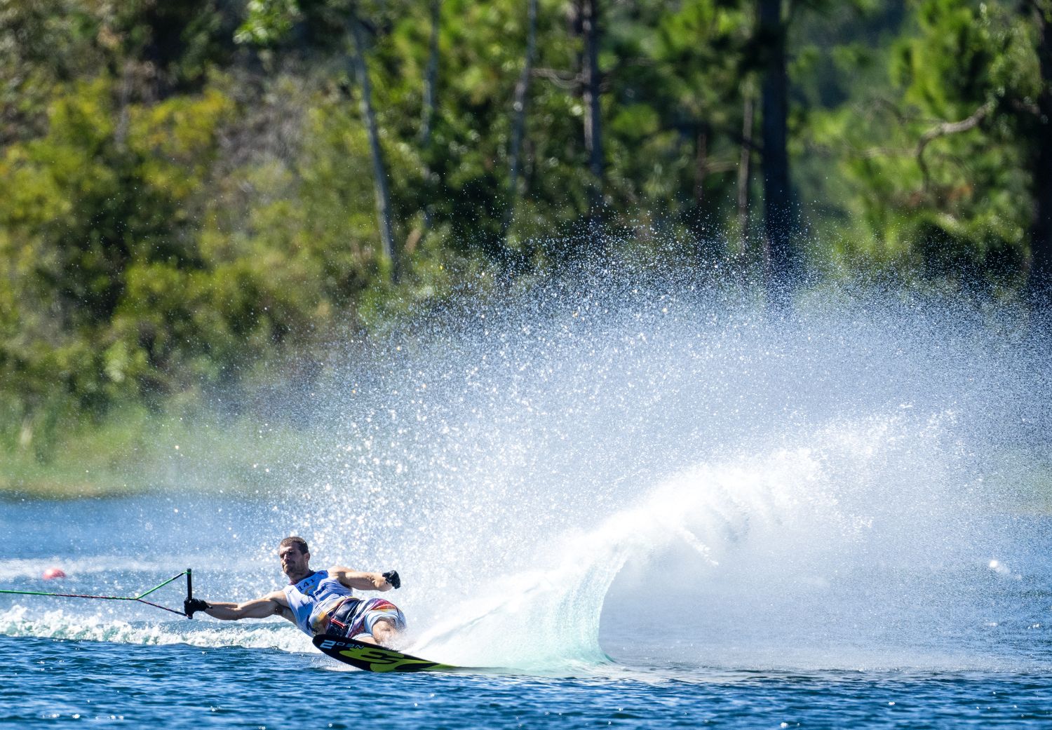 Freddie Winter winning the men's slalom at the 2023 World Championships - photo Johnny Hayward 