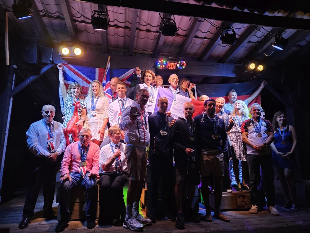 Team presentation at the 2023 European +35 Waterski Championships